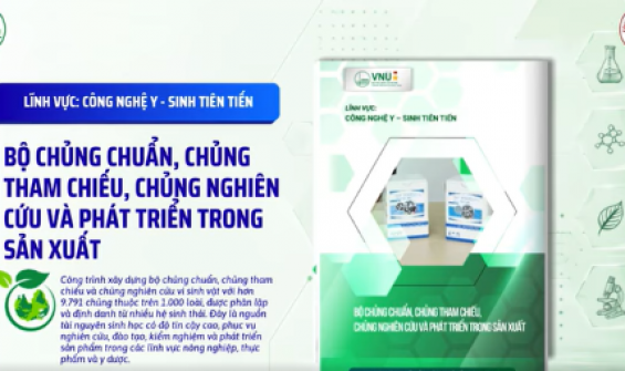SERIES CÔNG TRÌNH KHOA HỌC TIÊU BIỂU: BỘ CHỦNG CHUẨN, CHỦNG THAM CHIẾU, CHỦNG NGHIÊN CỨU VÀ PHÁT TRIỂN TRONG SẢN XUẤT